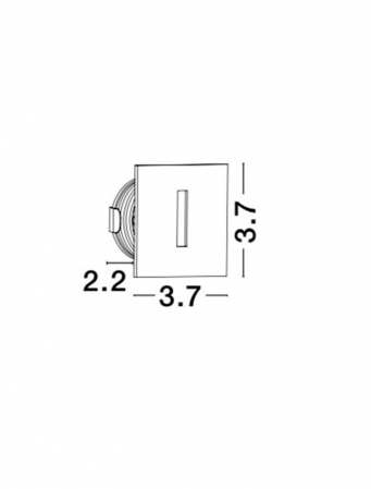 9045418  Nova Luce PASSAGGIO LED 1W 60lm 3000K IP54 Aluminium Black Cable Lenght 1.80m Connect it with driver 9020170 [1]
