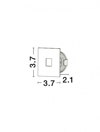 9045514  Nova Luce PASSAGGIO LED 1W 60lm 3000K IP54 Aluminium White Cable Lenght 1.80m Connect it with driver 9020170 [3]