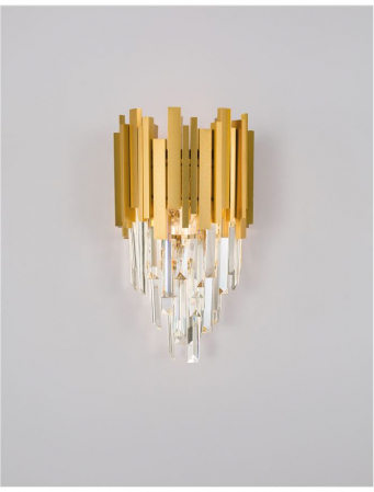 9050100 Aplica Nova Luce GRANE E14 2x5W   Metal & Crystal Gold  IP20 [3]