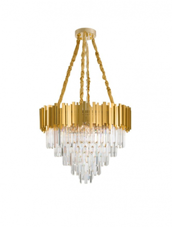 Cristal - 9050110 Candelabru Nova Luce GRANE E14 12x5W lm  IP20 Metal Crystal Gold