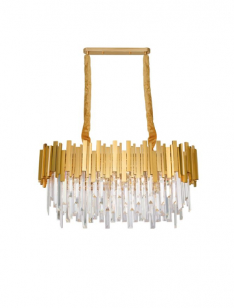 Cristal - 9050130 Lustra Nova Luce GRANE E14 8x5W   Metal & Crystal Gold  IP20
