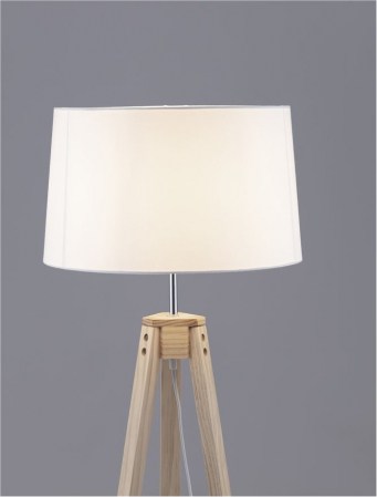 9050165 Lampadar Nova Luce LE ROY E27 1x12W   Wood White  IP20 [2]