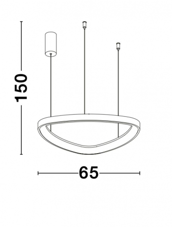 9053551 Suspensie Nova Luce ESTEVA LED 48W 2400lm 3000K IP20 Aluminiu/Acril Sandy White NOVALUCE [5]