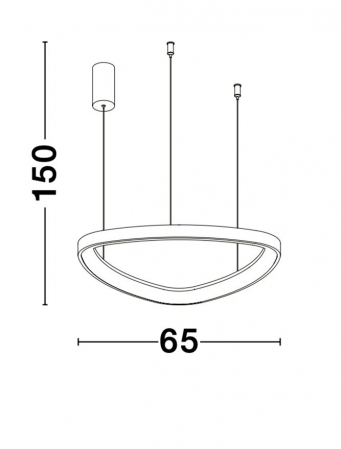 Lustra Nova Luce ESTEVA 9053552 LED 48W 2400lm 3000K IP20 Aluminiu/Acril Sandy Black [6]