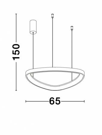 9053553 Lustra Nova Luce ESTEVA LED 47W 3340lm 3000K Aluminium & Acrylic Coffee Brown Dimabil Triac IP20 [6]