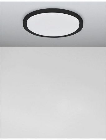9053592 Plafoniera Nova Luce TROY LED 40W 2200lm 3000K Metal & Acrylic  Matt Black Dimabil Triac IP20 [3]