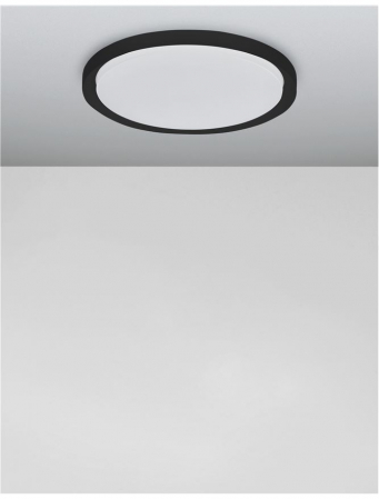 9053592 Plafoniera Nova Luce TROY LED 40W 2200lm 3000K Metal & Acrylic  Matt Black Dimabil Triac IP20 [2]