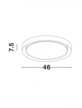9053592 Plafoniera Nova Luce TROY LED 40W 2200lm 3000K Metal & Acrylic  Matt Black Dimabil Triac IP20 [5]