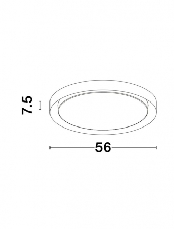 9053593 Plafoniera Nova Luce TROY LED 50W 2750lm 3000K Metal & Acrylic  Matt White Dimabil Triac IP20 [5]