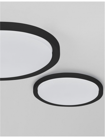9053594 Plafoniera Nova Luce TROY LED 50W 2750lm 3000K Metal & Acrylic  Matt Black Dimabil Triac IP20 [5]
