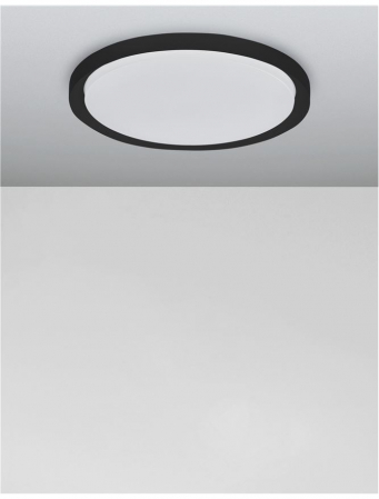 9053594 Plafoniera Nova Luce TROY LED 50W 2750lm 3000K Metal & Acrylic  Matt Black Dimabil Triac IP20 [2]