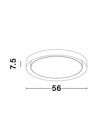 9053594 Plafoniera Nova Luce TROY LED 50W 2750lm 3000K Metal & Acrylic  Matt Black Dimabil Triac IP20 [6]