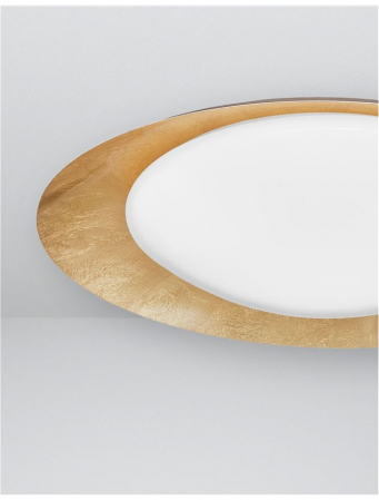 9053821 Plafoniera Nova Luce ZANO LED 28W 1400lm 3000K Metal & Acrylic  Gold Dimabil Triac IP20 [5]