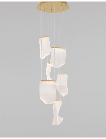 9054442 Suspensie Nova Luce SIDERNO LED 39W 2470lm 3000K IP20 Aluminiu/Acril Gold NOVALUCE [2]