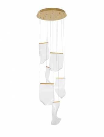 Lustre - 9054442 Suspensie Nova Luce SIDERNO LED 39W 2470lm 3000K IP20 Aluminiu/Acril Gold NOVALUCE