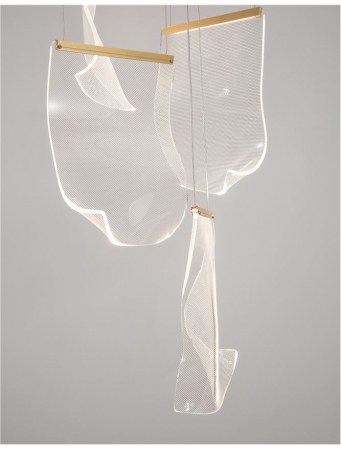 9054442 Suspensie Nova Luce SIDERNO LED 39W 2470lm 3000K IP20 Aluminiu/Acril Gold NOVALUCE [3]