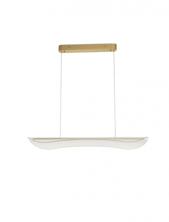 ILUMINAT INTERIOR - 9054443 Lustra Nova Luce AGOS LED 34W 2562lm 3000K  Aluminium & Acrylic Gold Dimabil Triac IP20
