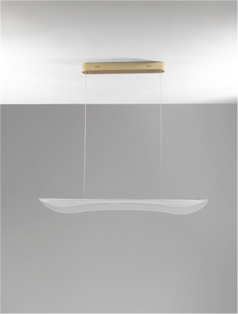 9054443 Lustra Nova Luce AGOS LED 34W 2562lm 3000K  Aluminium & Acrylic Gold Dimabil Triac IP20 [2]