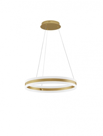ILUMINAT INTERIOR - 9054444 Lustra Nova Luce AGOS LED 75W 2947lm 3000K  Aluminium & Acrylic Gold Dimabil Triac IP20