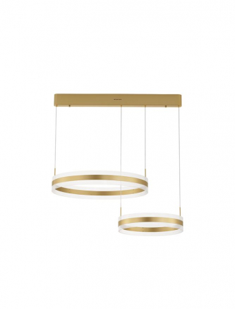 ILUMINAT INTERIOR - 9054445 Lustra Nova Luce AGOS LED 124W 5421lm 3000K  Aluminium & Acrylic Gold Dimabil Triac IP20