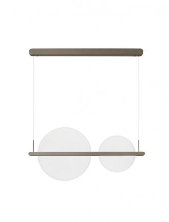 9054449 Lustra Nova Luce NOAH LED 43W 2179lm 3000K Aluminium & Acrylic Coffee Brown Dimabil Triac IP20