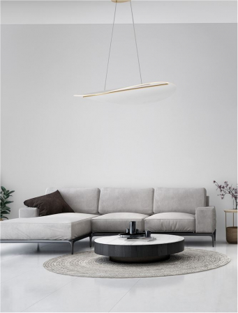 9054450 Lustra Nova Luce AGOS LED 32W 2156lm 3000K  Aluminium & Acrylic Gold Dimabil Triac IP20 [1]