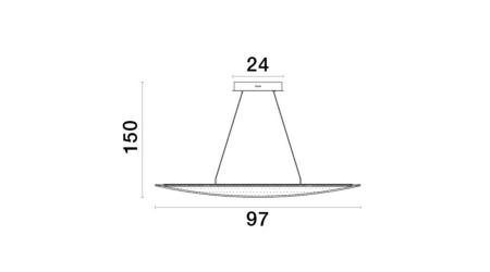 9054450 Lustra Nova Luce AGOS LED 32W 2156lm 3000K  Aluminium & Acrylic Gold Dimabil Triac IP20 [2]