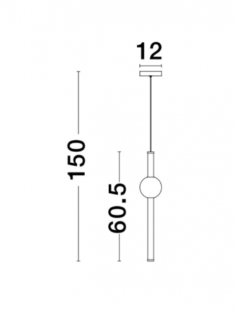 9054451 Pendul Nova Luce NEUTRON LED 11W 734lm 3000K  Aluminium & Acrylic Gold Nedimabil IP20 [3]