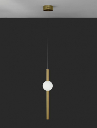 9054451 Pendul Nova Luce NEUTRON LED 11W 734lm 3000K  Aluminium & Acrylic Gold Nedimabil IP20 [2]