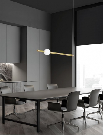 9054452 Lustra Nova Luce NEUTRON LED 11W 693lm 3000K Aluminium & Acrylic Gold Nedimabil IP20 [1]