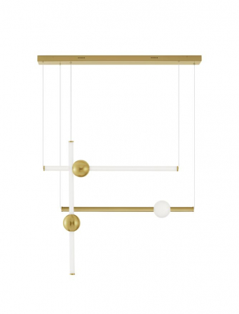 Lustre - 9054453 Lustra Nova Luce NEUTRON LED 59W 3687lm 3000K  Aluminium & Acrylic Gold Dimabil Triac IP20