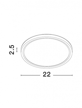 9060187 Plafoniera Nova Luce DIXIE LED 18W 1800lm 3000K-4000K-6500K CCT ABS & Acrylic Black Nedimabil IP20 [2]