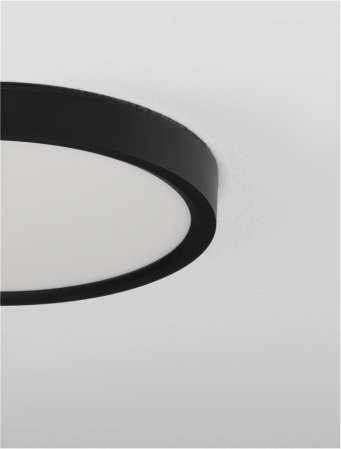 9060189 Plafoniera Nova Luce DIXIE LED 24W 2400lm 3000K-4000K-6500K CCT ABS & Acrylic Black Nedimabil IP20 [1]