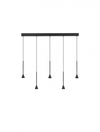 ILUMINAT - 9060218 Lustra Nova Luce NET LED 27W 1301lm 3000K Aluminium & Steel Black Fabric Wire Black Dimabil Triac IP20