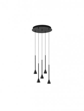ILUMINAT - 9060219 Lustra Nova Luce NET LED 27W 1312lm 3000K Aluminium Black Dimabil Triac IP20
