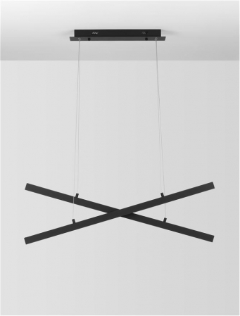 9060920 Lustra Nova Luce X-LINE LED 40W 1428lm 3000K Aluminium & Acrylic Sandy Black Dimabil Triac IP20 [2]
