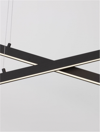 9060920 Lustra Nova Luce X-LINE LED 40W 1428lm 3000K Aluminium & Acrylic Sandy Black Dimabil Triac IP20 [3]