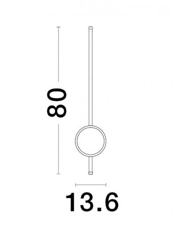 9061428 Aplica Nova Luce CLOCK LED 22W 1560lm 3000K Aluminium & Acrylic Sandy Black Nedimabil IP20 [4]