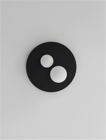9061430 Plafoniera Nova Luce VELNA LED 40W 1600lm 3000K Aluminium & Opal Glass Sandy Black Dimabil Triac IP20 [1]