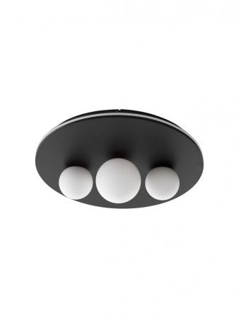 Moderne - 9061431 Plafoniera Nova Luce VELNA LED 52W 2080lm 3000K Aluminium & Opal Glass Sandy Black Dimabil Triac IP20