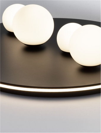 9061432 Plafoniera Nova Luce VELNA LED 63W 2720lm 3000K Aluminium & Opal Glass Sandy Black Dimabil Triac IP20 [3]