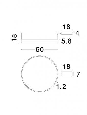 9063600 Plafoniera Nova Luce MOTIF LED 46W 3700lm 3000K Aluminium & Acrylic Brass Gold Dimabil Triac IP20 [4]