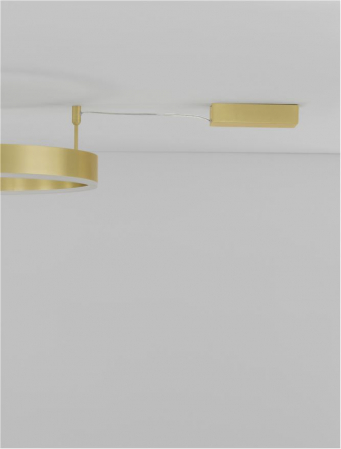9063600 Plafoniera Nova Luce MOTIF LED 46W 3700lm 3000K Aluminium & Acrylic Brass Gold Dimabil Triac IP20 [3]
