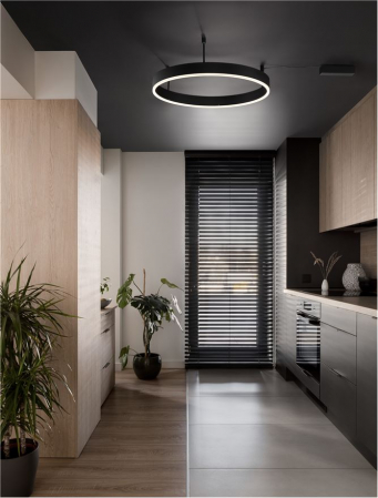 9063601 Plafoniera Nova Luce MOTIF LED 46W 3700lm 3000K Aluminium & Acrylic Sandy Black Dimabil Triac IP20 [1]