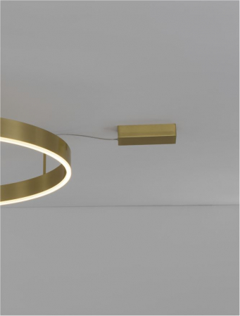 9063603 Plafoniera Nova Luce MOTIF LED 50W 4166lm 3000K Aluminium & Acrylic Brass Gold Dimabil Triac IP20 [3]