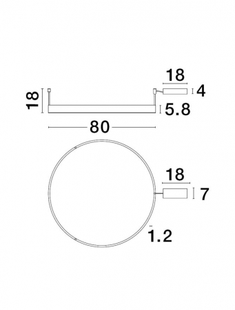 9063604 Plafoniera Nova Luce MOTIF LED 50W 4166lm 3000K Aluminium & Acrylic Sandy Black Dimabil Triac IP20 [3]