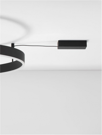 9063604 Plafoniera Nova Luce MOTIF LED 50W 4166lm 3000K Aluminium & Acrylic Sandy Black Dimabil Triac IP20 [1]