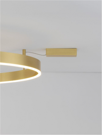 9063606 Plafoniera Nova Luce MOTIF LED 60W 4552lm 3000K Aluminium & Acrylic Brass Gold Dimabil Triac IP20 [1]