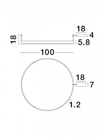 9063606 Plafoniera Nova Luce MOTIF LED 60W 4552lm 3000K Aluminium & Acrylic Brass Gold Dimabil Triac IP20 [3]