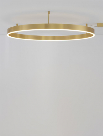 9063606 Plafoniera Nova Luce MOTIF LED 60W 4552lm 3000K Aluminium & Acrylic Brass Gold Dimabil Triac IP20 [2]